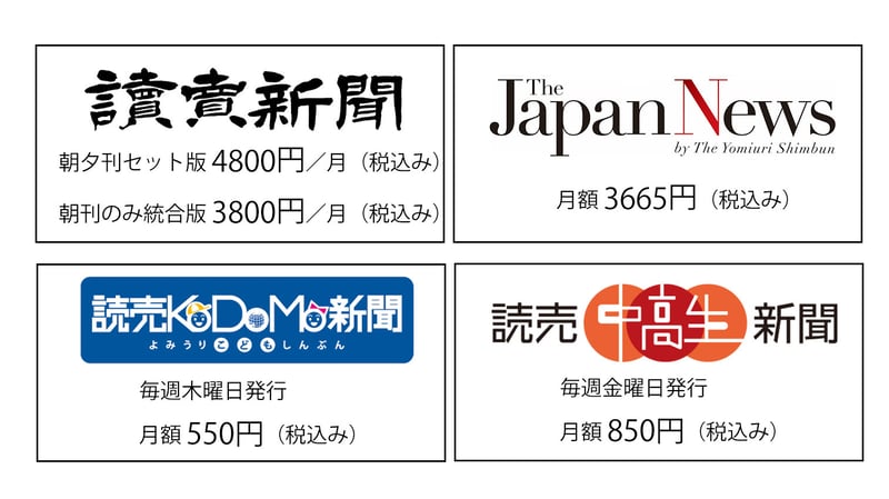 読売新聞ラインアップ